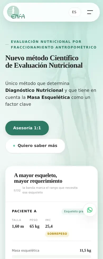 La web de Método ENFA en el celular