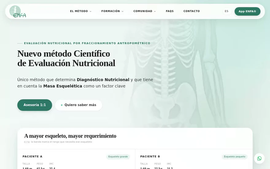 Inicio de la web de Método ENFA